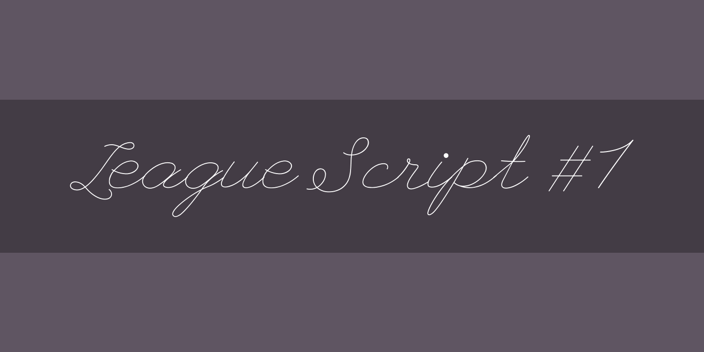 Шрифт League Script #1